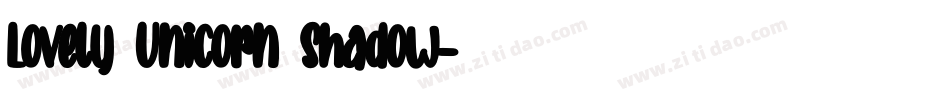 Lovely Unicorn Shadow字体转换